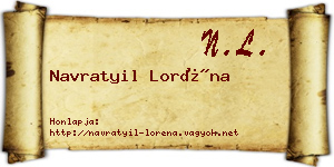 Navratyil Loréna névjegykártya